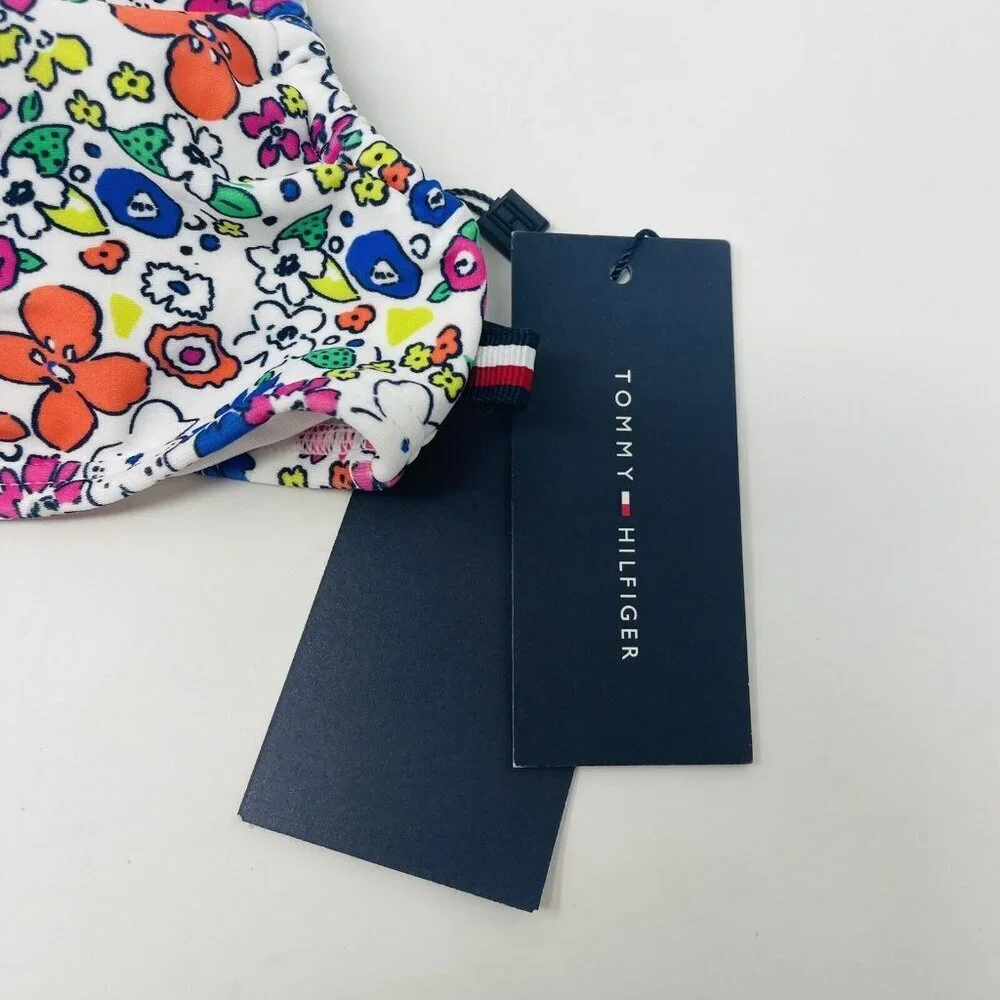 Tommy Hilfiger Womens Large Tie-Strap Floral Print Bralette‎ Bikini Top $78 1953